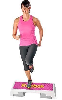 Reebok Color Line Step Steppbrett Stepper Fitness Workout inkl. DVD magenta - 5