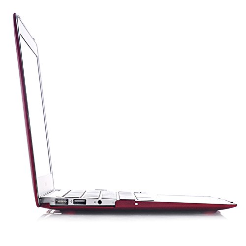 hibote MacBook Pro 13,3 „Fall mit Retina Display, Soft-Touch-Kunststoff-Hartschalen-Snap On Carrying Case Cover für Apple MacBook Retina 13-Zoll-A1502 / A1425 Weinrot - 4
