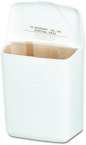 HospecoFeminine Hygiene Receptacle, White ABS Plastic, 250-201W