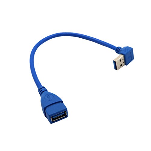 Gazechimp 30cm USB 3.0 Typ A ( male ) Abgewinkelt auf USB 3.0 ( female ) Datenkabel Verlängerungskabel - 2