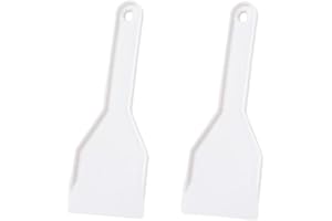 JchEnye Juego de rascadores de Hielo para congelador - 2 rascadores de Hielo de plástico para Quitar el Hielo y la Nieve - Herramientas de Limpieza del hogar - Blanco