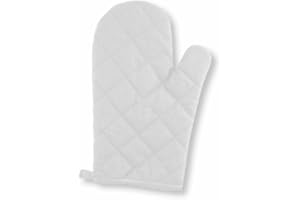 MIBANDERA Guanto da cucina Forno. Guanto da forno resistente al calore (250 °C) (bianco)