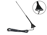  Soporte de techo universal + FM AM Radio Antena Antena de tejado para mástil de Antena para coche antena con antena base y juntas