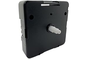 DANS CLOCK SHOP En Clock Shop Mecanismo de Reloj de batería estándar UTS con Varilla de plástico alemán IEC R6+ Negro Mecanismo de Reloj de Repuesto Compatible con Junghans (Varilla de 13 mm – Caras hasta 3-4 mm)