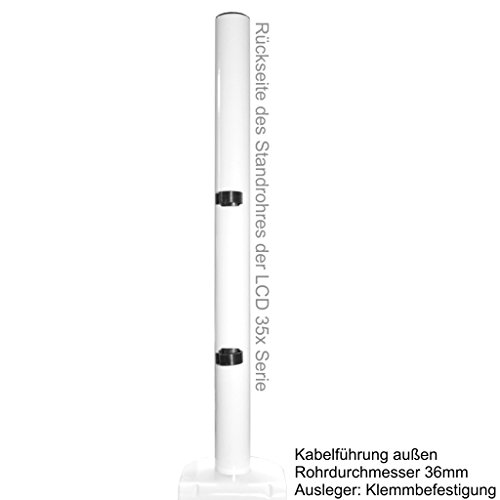 Monitor Tischhalterung LCD 352S – 13-27″ (33-68, 6cm), max 10kg, neigbar, schwenkbar 360º, höhenverstellbar – weiß - 3