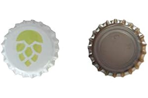 BREWFERM Bouchons de couronne | 26 mm | Motif tête | 100 pièces | Absorbe l’oxygène | Pour bouteilles de bière