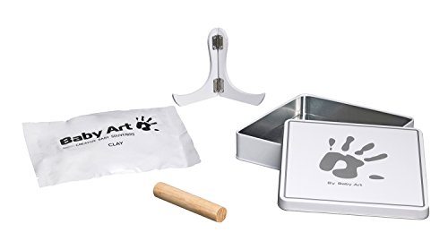 Baby Art 34120159 Magic Box für 3D-Abdruck in dekorativer Metall-Geschenkdose, weiß - 3