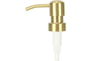 FEEGOW For Stainless Steel Pump Head Push Type Lotion Pump Head, Pump Dispenser, Stainless Steel Liquid Soap Dispenser, Pump Replacement, 28/400 Thread, Matte Gold