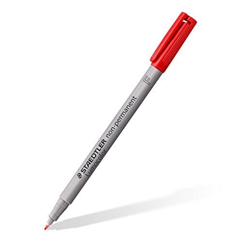 Staedtler 316 WP8 Folienstift Lumocolor non-permanent (wasserlöslich, F-Spitze Linienbreite ca. 0.6 mm, hohe Qualität Made in Germany, Set mit 8 Farben) - 3