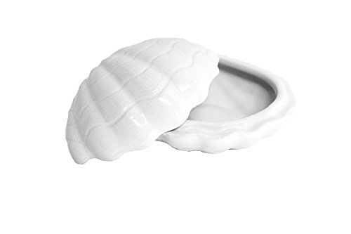 Bad Seifen-Schale Muschel Keramikschale Seifenhalter Schmuckhalter 12,2x10,7x6,8cm