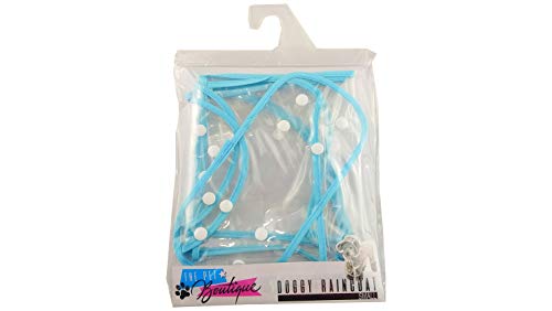 E&A Distribution Limited Deluxe Manteau de Pluie pour Chien 100% imperméable à Capuche Confortable Ultra léger en Polyester Transparent avec Bretelles réglables 35 cm