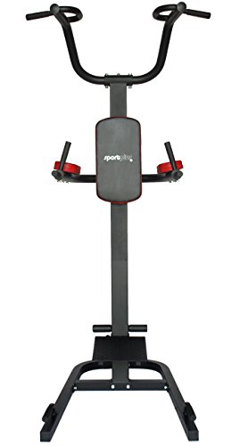 SportPlus Power Tower mit klappbaren Dips-Griffen, Klimmzugstange und Liegestützgriffen, für zahlreiche Muskeltrainingsmöglichkeiten, Heavy-Duty Stahlrohrrahmen, SP-HG-014 - 4