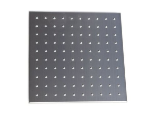 DeLanwa Massive Edelstahl Regendusche Duschkopf Kopfbrause 300 x 300 mm gebürstet matt, 603052.0