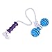 Produktbild POPETPOP Weiche Twister Ball Dumbell Spielzeug für Haustiere Baumwolle Dental Teaser Puppy Kauen Seil Beißen Zähne Reinigung Spielzeug (blau)