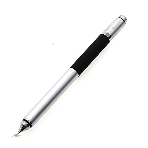 GGG Hybrid 2 auf 1 kapazitiver Schreibkopf Screen-Feder Eingabestift für Tablette Handy – Silber - 3