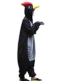 Hstyle Unisex-Erwachsene Onesies Kigurumi Pyjamas Tier Kostüme Cosplay Cartoon Nachtwäsche Schwarz Huhn M - 