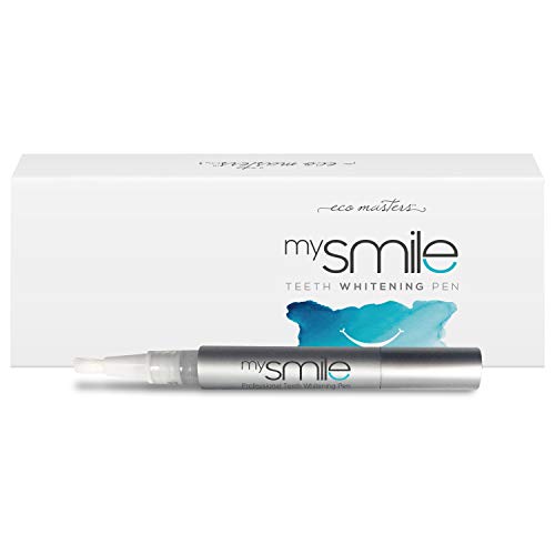 mysmile Penna Sbiancante Denti - Formula con Bicarbonato di Sodio per Sbiancamento Denti - Penna Sbiancante Istantanea e Tascabile - 1 x 2ml Penna Gel - Eco Masters
