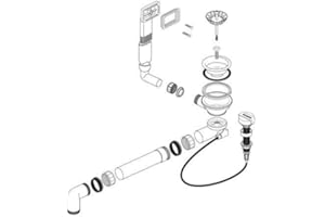 ‎BLANCO BLANCO Ablaufgarnitur 3½" mit Ablauffernbedienung | Empfohlen für BLANCO DANA, DINAS, LANTOS, LEMIS, LIVIT, MEDIAN, TIPO und TOGA Spülen | Robuste & langlebige Entwässerung | einfach zu montieren