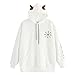 Produktbild Yesmile Damen Kapuzenpullover Frauen mit Geweih Hoodie Sweatshirt Damen Mädchen Mode Hoodie Sweatshirt Mit Kapuze Pullover Casual Bluse Stilvolle Kleidung Heißer Pullover