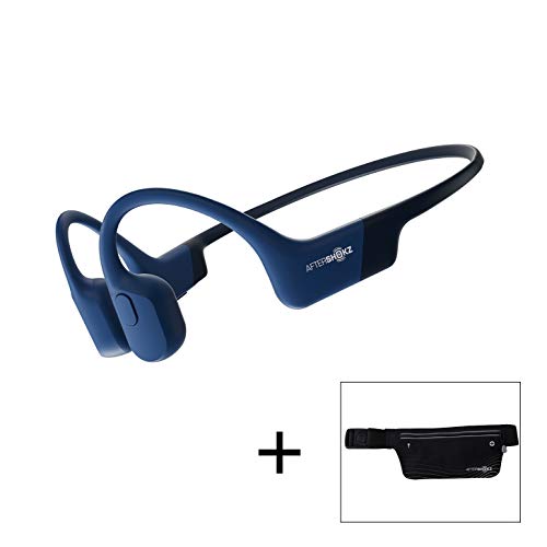 AfterShokz Aeropex, Casque à Conduction Osseuse Écouteur Bluetooth sans Fil,Oreille Ouverte(Open-Ear), Écouteur Sport Étanche IP67, Bleu Eclipse [Cadeau Saint Valentin]