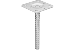 RAINBEAM Galvanized PPS Concrete in Post Base Support Foot for Pergola Gazebo Stand Off (80 x 80mm)