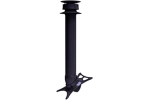 NICOLL Extracteur statique avec collerette d'étanchéité gris ardoise EXTARTC 80cm + plaque PVC renfort diamètre100mm