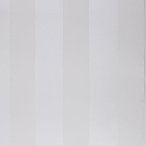 HANMERO Modern Beflockung Vliestapete Schön Fototapete Streifen geprägt Streifen für Schlafzimmer, Whonzimmer, Hotel 0,53*10m (5,3m2) Beigeweiß 68030 Farben ¡­ - 4