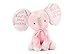 Personalised Embroidered Pink Hoolaroo Elephant baby PINK name on ears