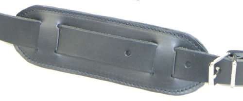 Schulterpolster schwarzes Leder für 3 cm Trageriemen - 2