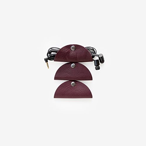This Is Ground Genuine Leather Cord Taco 3-Pack Regular: Cord Organizer for Tech Accessories – 100% Real Italian Leather – Cord Management System For Professionals, Students and Travelers