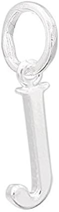 Silver plated letter J charm, initial, will fit pandora style bracelets