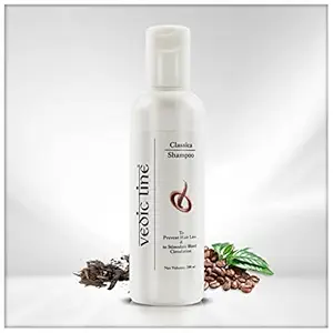 Vedicline Classica Shampoo, Reduce Hair Loss & Stimulate Blood Circulation With Coffee Arabica Seed Oil, Jatamansi Extract For strengthening Hair Follicles, 200ml