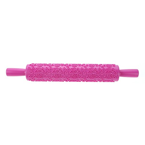 11 x Fondant Rollstab Struktur-Teigrollen STAR-LINE® Prägerolle Rollfondant Deko Teigrolle Torten Dekoration Musterrolle Blume Schmetterling - 2