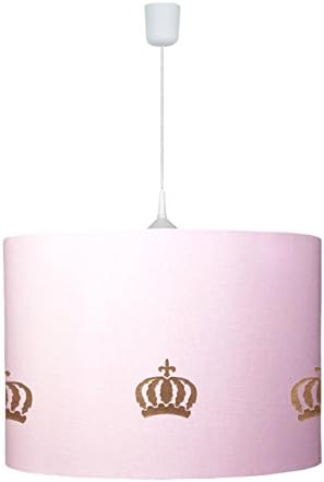 Laminated Waldi Pendant, Crown, Gold Interior, Light Pink Whale 70254.5
