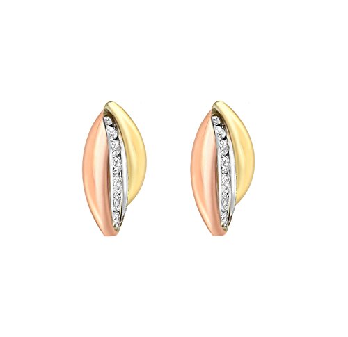 Carissima Gold Damen-Ohrringe 375 9 Karat (375) Gelbgold  Zirkonia