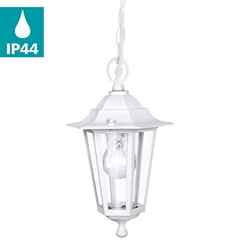 Eglo Lámpara Colgante Linterna 5 E27, 60 W, Blanco, 3 x 20.5 x 20.5 cm