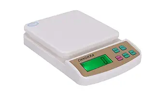 CHHOKRA 10kg Vegetable Kitchen| Electronic Food Weight Scale Upto 10 KG for Home, Kitchen, Shop | Small, Portable for Food, Fruits, Products| Weighing Scale SF 400A (White) 10 kg.