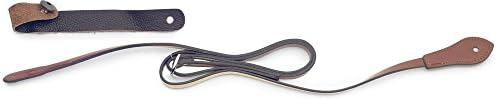 StaggSL-MANDOL BRW Leather Mandolin Strap, Brown