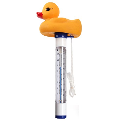 UNIQUEBELLA Pool Thermometer Ducks Poolthermometer Pool Schwimmbad rund Schwimmbecken