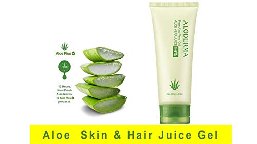 Gel Juice Plus Aloe Vera, el 99% Fresh Organic Aloe for Dry, sunburned, and irritated Skin and Hair - De Premium Quality - -by Secret Essentials