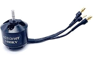 FEICHAO A2212 Motore brushless 930KV 1000KV 1200KV 1400KV 1800KV 2200KV 2450KV 2700KV per aerei RC Multi-Copter Brushless Outrunner Motor (1400KV Nero)