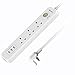 Price comparison product image Huntkey USB Surge Protector, 3 USB Ports 3 Way Extension Lead with 2M Power Cord, Child-protective Shutters, USB Power Strip for Home & Office