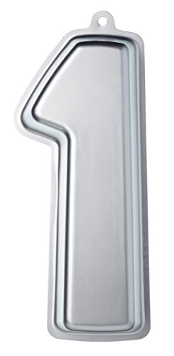 KitchenCraft SDICPANONE, Kuchenform aus der Reihe Sweetly Does It, Motiv: die Zahl 0, aluminium, silber, 31.7 x 12.7 x 5 cm
