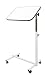 Produktbild FabaCare Beistelltisch Nova, höhenverstellbarer Betttisch auf Rollen, Tisch für Bett mit Neigung, Easy To Clean Spezialversiegelung, Weiss