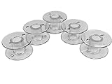 ZickZackNaehmaschine Lot de 5 bobines en Plastique pour Elna Experience 520S, 540S, 550, 560, 570 Machine à Coudre