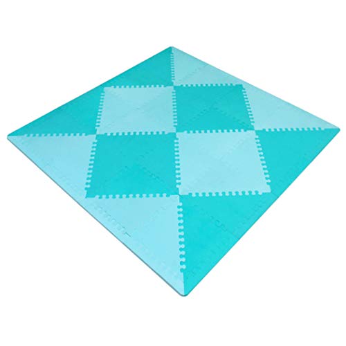 Preisvergleich Produktbild MQIAOHAM 32 Stücke Dreieckmatte Schaumstoff Puzzle matten spielteppich spielmatte spielmatten schaummatten Kinder Dicke Eva Floor Boden krabbelmatte puzzlematte Grün 050LV