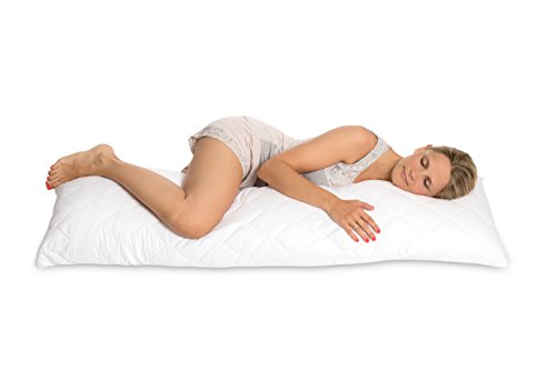 ZOLLNER® Seitenschläferkissen / Schwangerschaftskissen / Stillkissen / Lagerungskissen 40×145 cm, Gewicht: 1200 g, in weiteren Größen erhältlich, direkt vom Hotelwäschespezialisten, Serie „Salus“ - 2