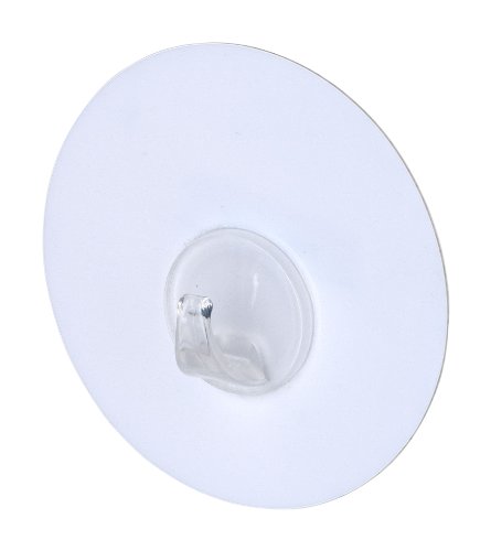 WENKO 20193100 Static-Loc Wandhaken Uno White - Befestigen ohne Bohren, Kunststoff, 8.5 x 2 x 8.5 cm, Weiß