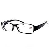 dimensionen: Frame 13.7cm (5.3in), arme 13.5cm (5.3in), linsen 5.3x3.0cm (2.1x1.2in)