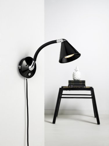 Nordlux Gu10 Bali Metal Dimmable Touch Control Plug In Wall Light, Black